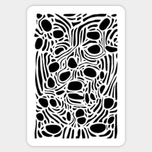 Black and White Abstract Design Sticker